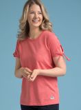 Whisper Tie Cuff T-Shirt - Coral Pink | Quba & Co Summer Essentials