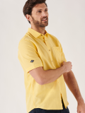 yellow shirt, shirt, yellow, lemon, chest pocket, button up, shirt, summer shirt, light shirt