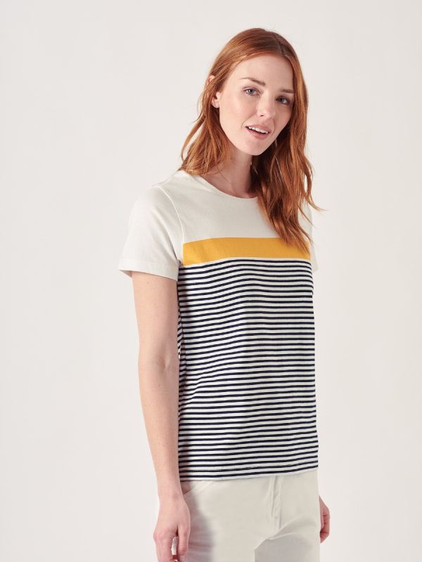 Arla NAVY Stripe T-Shirt | Quba & Co