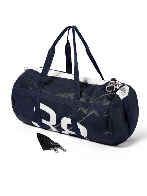 Billy NAVY Medium Barrel Bag | Quba & Co