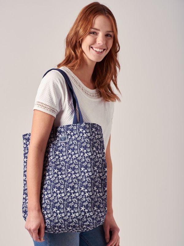 Cinder NAVY Tote Bag | Quba & Co