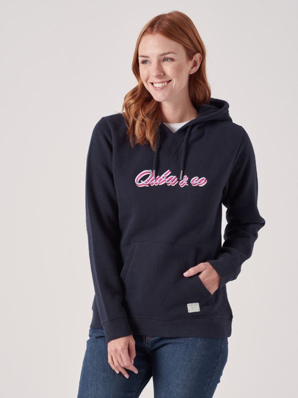 Darcy NAVY Logo Hoodie | Quba & Co