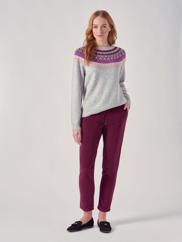 Delancey AUBERGINE Babycord Trousers