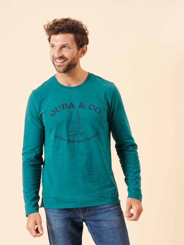 green, sea, teal, deep green, rich green. navy, graphic, long sleeve, basic, embroidered 