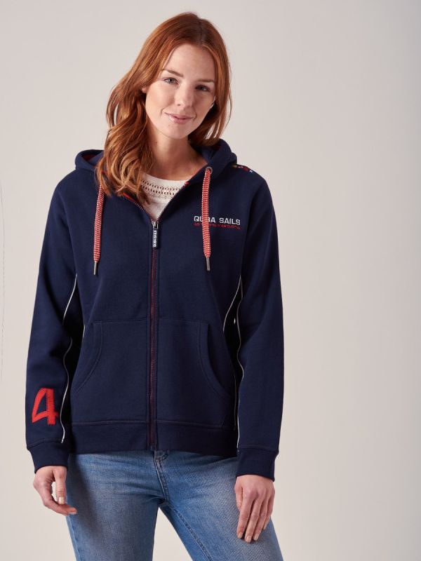Fernanda NAVY X-Series Full Zip Sweatshirt | Quba & Co 