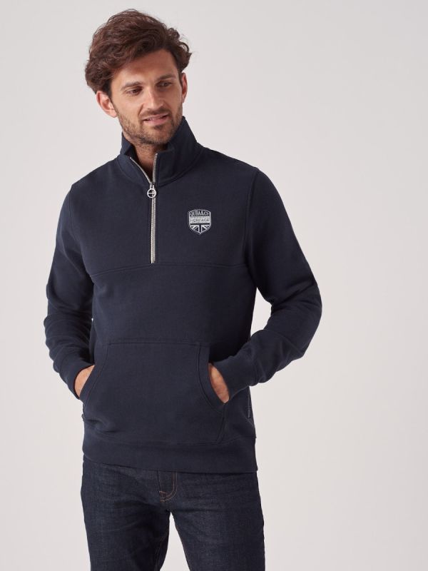 Fort NAVY Half Zip Sweatshirt | Quba & Co