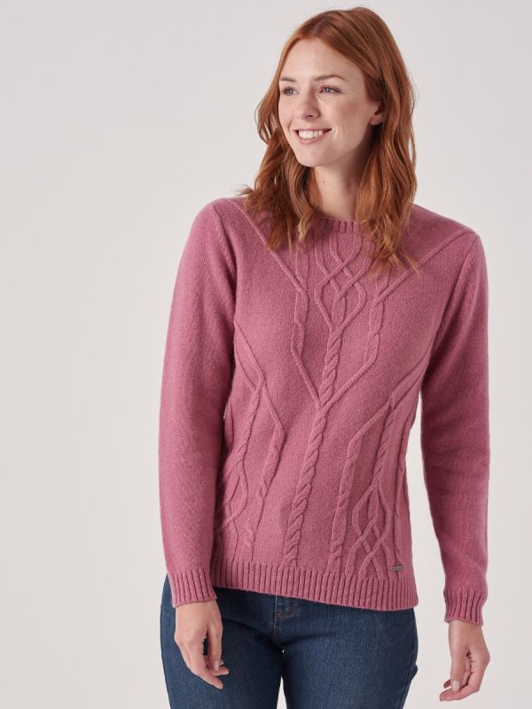 Genevieve PINK Cable Jumper | Quba & Co