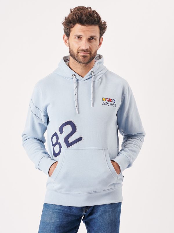 Hoody, blue, light blue, sweat, sweatshirt, jumper, x-series, quba, basic