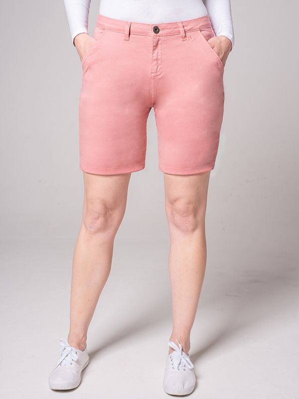 Hyacinth Chino Shorts - Dusky Rose | Quba & Co