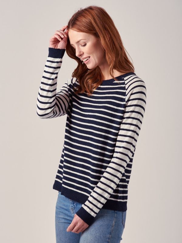 Julieta NAVY Stripe Jumper | Quba & Co