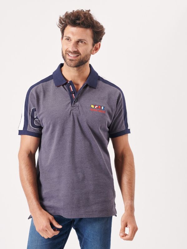grey, dark grey, carbon, navy, x-series, white, stripe, polo, t-shirt, top, shirt, short sleeve, sporty, sport 