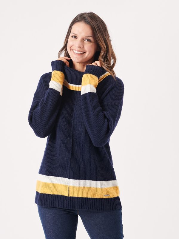 ladies knitwear, ladies jumper, womens knitwear, womens jumper, knitwear, knitted jumper, navy knitted jumper, 