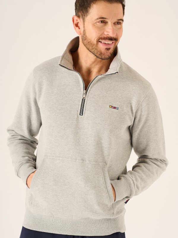 Nashton X-Series 1/4 Zip Fleece In Grey Marl | Hoodie