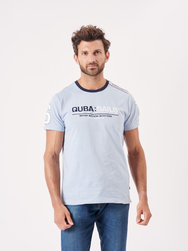 ice blue, blue, light blue, x-series, sporty, top, tee, t-shirt, graphic, short sleeve