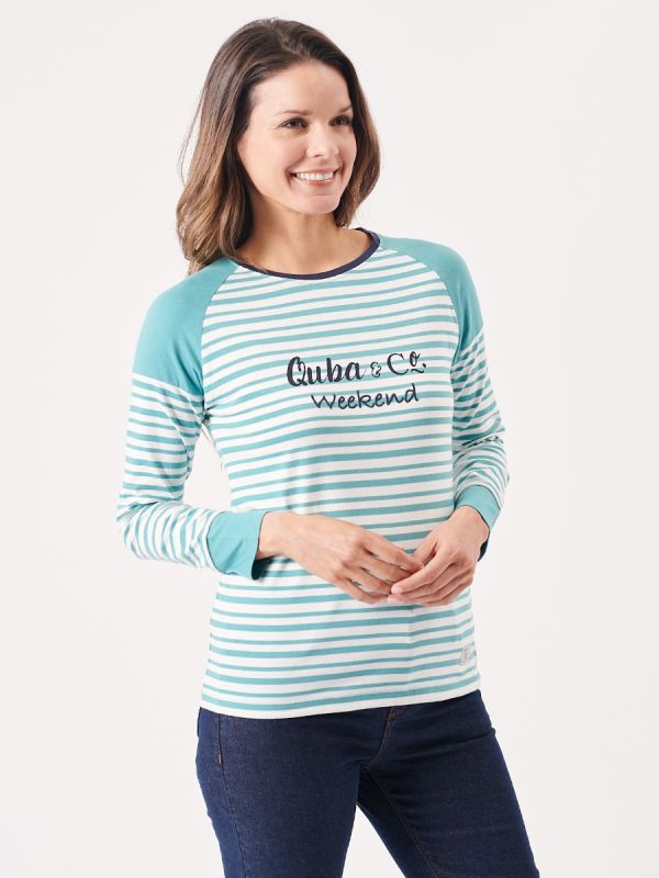 ladies t-shirt, womens t-shirt, stripe t-shirt, ladies stripe t-shirt, womens stripe t-shirt, long sleeve t-shirt