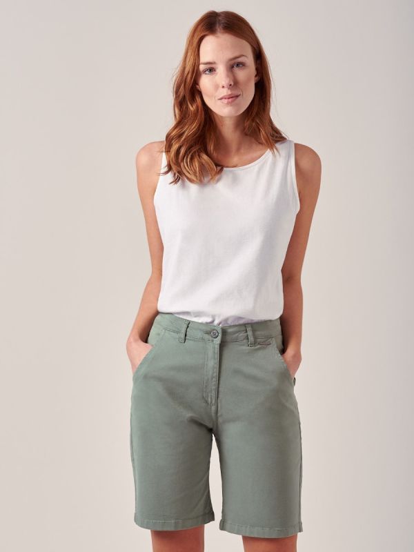 Orla SAGE GREEN Chino Shorts | Quba & Co