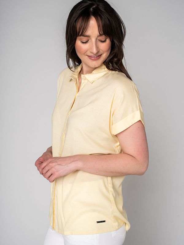 Savannah Blouse - Lemon Drop Yellow | Quba & Co