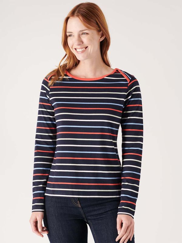 ladies long sleeve tshirt, ladies stripe t-shirt, womens stripe top, ladies t-shirt, long sleeve t-shirt, strip, long sleeve, christmas gift for women, gifts for women