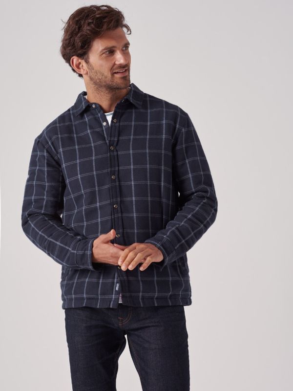 Sudbury NAVY Quilted Shirt | Quba & Co