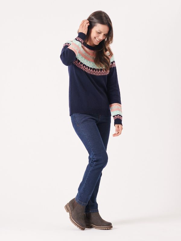 ladies jumper, womens jumper, knitwear, ladies knitwear, fair isle jumper, christmas jumper
