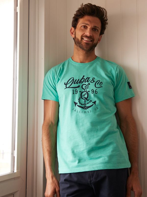 turquoise, blue, green, aqua, graphic, navy, casual, tee, t shirt, top, summer, mens, holiday