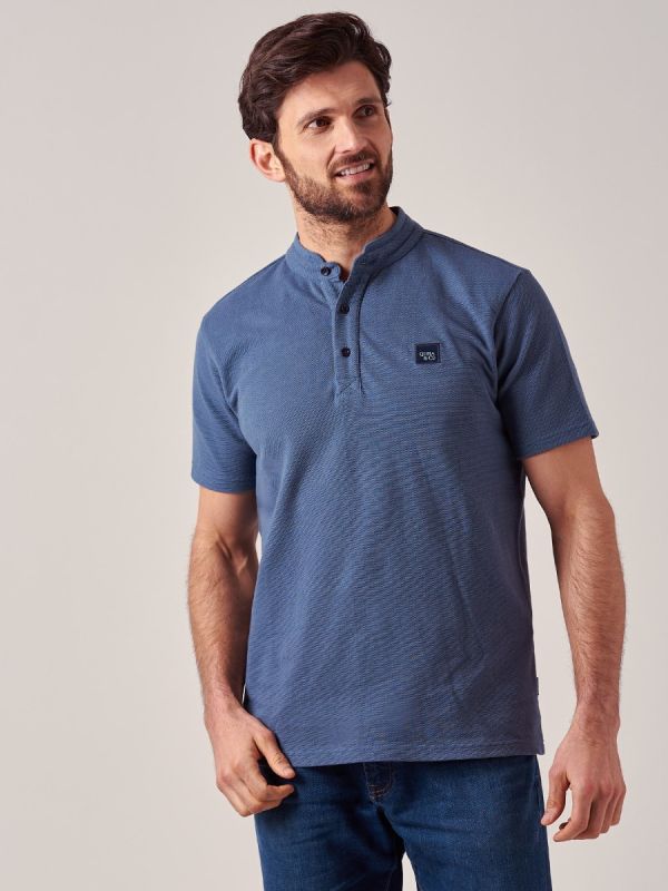 Thornton BLUE Pique T-Shirt | Quba & Co