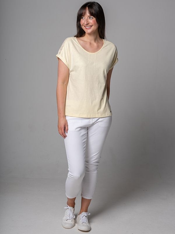 Rosa T-Shirt - Lemon Drop | Quba & Co Womens Tops and T-Shirts