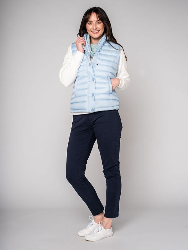 Lottie Padded Gilet - Sky Blue | Quba & Co Outerwear