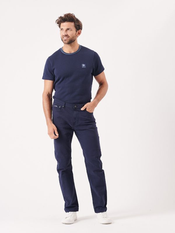 trousers, smart, chino, cotton, navy