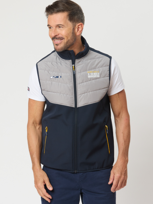 Jolly X-Series Thermal Padded Gilet In Dark Navy And Grey| Jacket