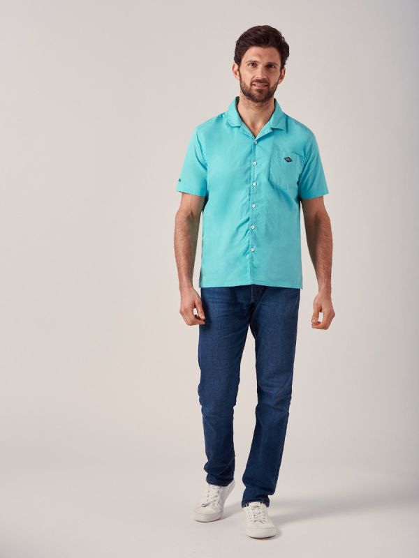 Westcoast AQUA GREEN Short Sleeve Shirt | Quba & Co