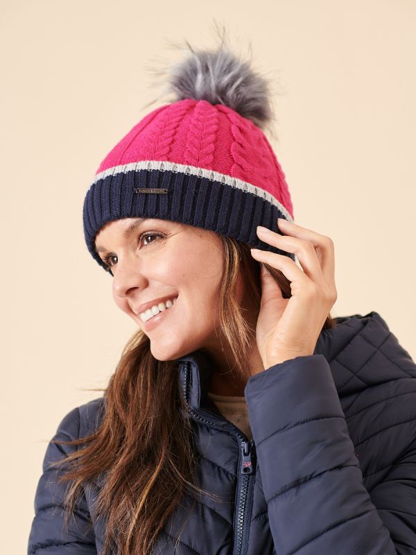 knitted hat, ladies knitted hat, ladies bobble hat, womens hat, womens knitted hat, womens bobble hat, hat, accessories, womens accessories, bobble hat