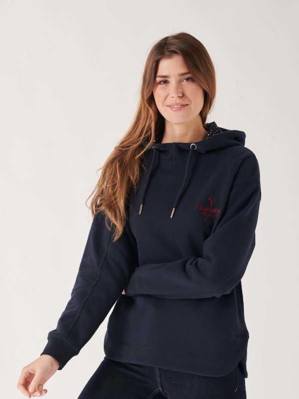 ladies hoodie, ladies navy hoodie, womens hoodie, womens navy hoodie, ladies winterwear, ladies hooded sweatshirt, 