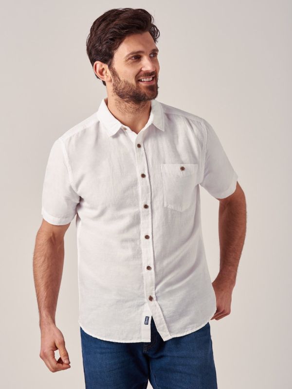 Windsor WHITE Linen Shirt | Quba & Co