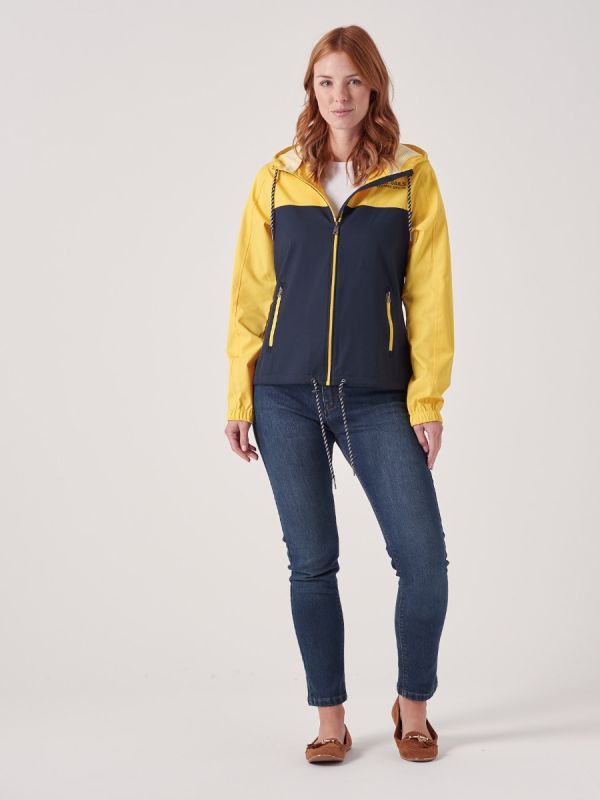 Wisteria X-Series NAVY YELLOW Showerproof Jacket | Quba & Co