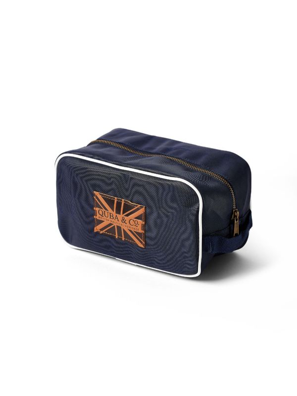 Wulf NAVY Square Wash Bag | Quba & Co Sailcloth Accessories