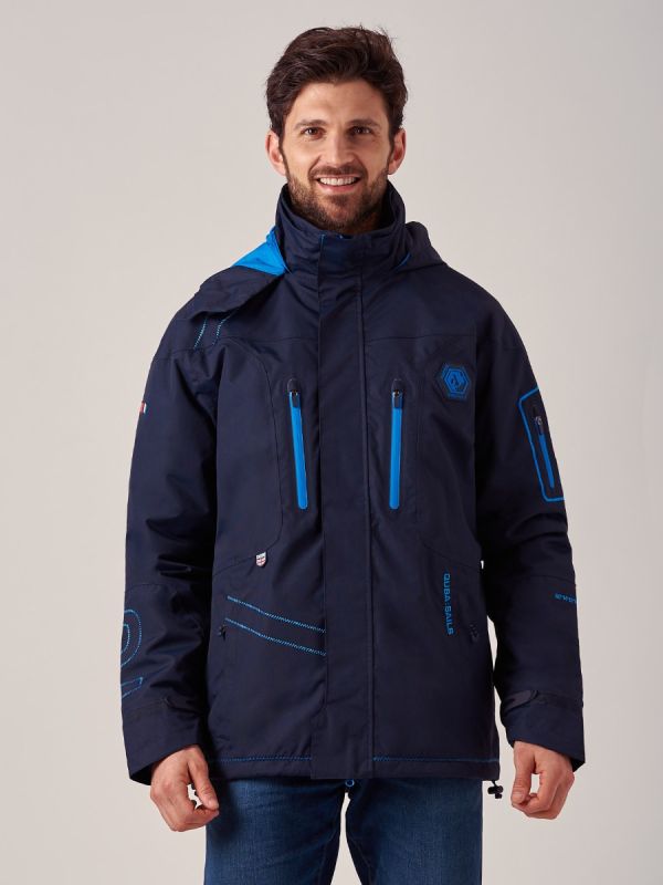 Mens NAVY New X10 Sport Waterproof Jacket | Quba & Co