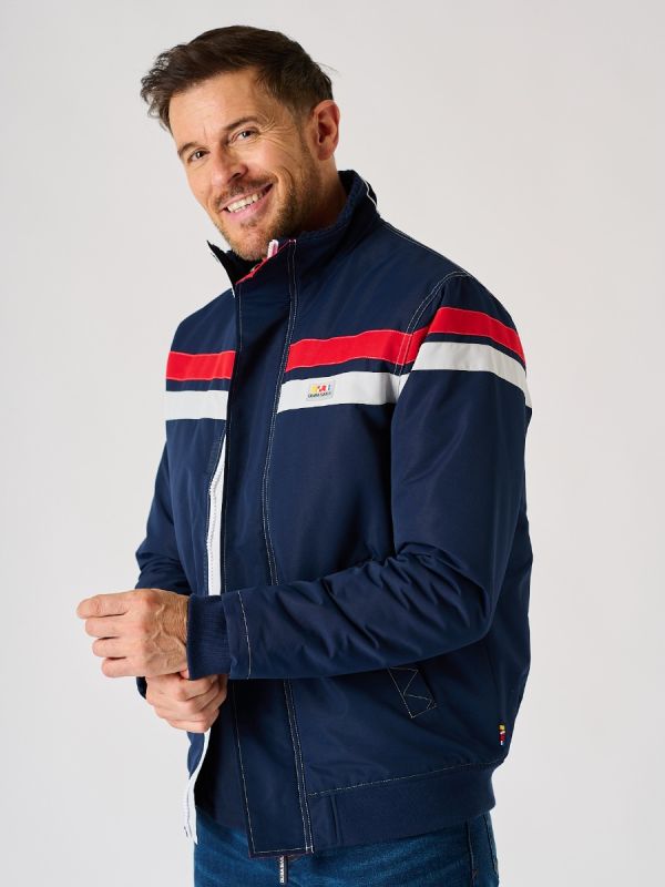 Navy Striped X-Series Bomber Jacket -Yakon