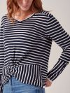 Aisha NAVY Knot Front Jumper | Quba & Co