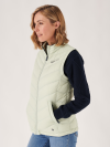 green gilet, light green, seafoam, padded, puffer, uld