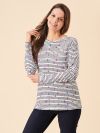 ladies t-shirt, womens t-shirt, womens stripe t-shirt, ladies stripe t-shirt, boat print, boat t-shirt, long sleeve t-shirt, 