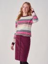 Ambrette AUBERGINE Cord Skirt | Quba & Co