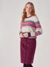 Ambrette AUBERGINE Cord Skirt | Quba & Co