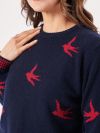 ladies jumper, womens jumper, ladies swallow jumper, swallow, bird jumper, woolen jumper, 