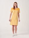 Aubrey MELON ORANGE Stripe Jersey Dress | Quba & Co