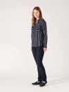 Womens navy stripe shirt from Quba & Co