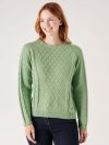 Handforth GREEN Cable Jumper | Quba & Co