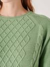 Handforth GREEN Cable Jumper | Quba & Co