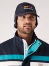 cap, mens, hat, hats, waterproof, ear flap, navy, x-series, branding, padded, autumn, winter, gifts for him, accessories 