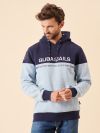 navy, blue, ice blue, light blue, colour block, hoody, hoodie, hooded sweatshirt, jumper, front pocket, graphic, x-series, sport, sporty 